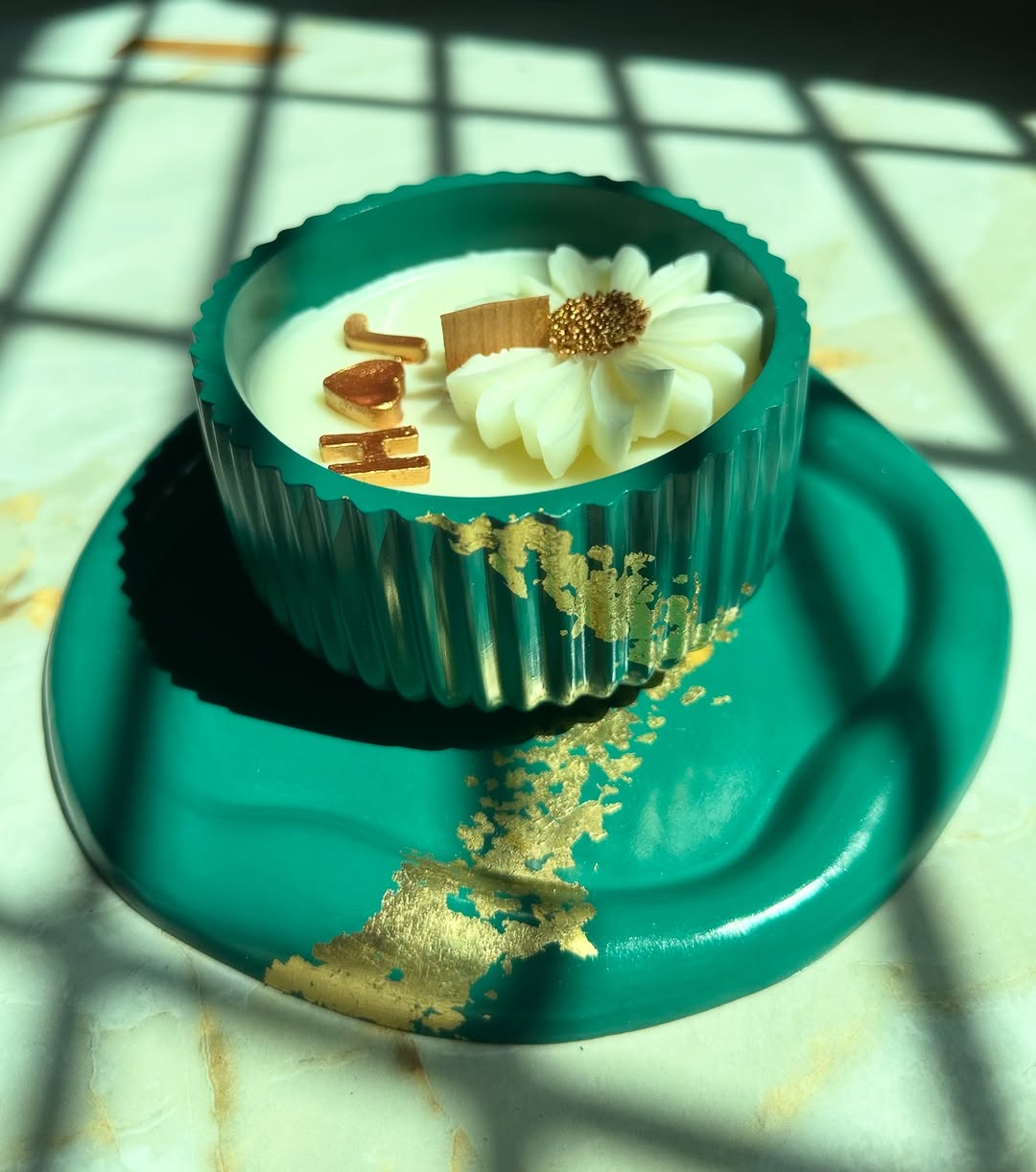 Emerald Bloom Luxury Candle