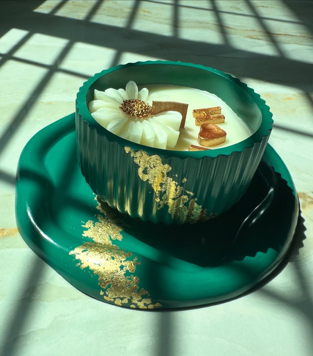 Emerald Bloom Luxury Candle