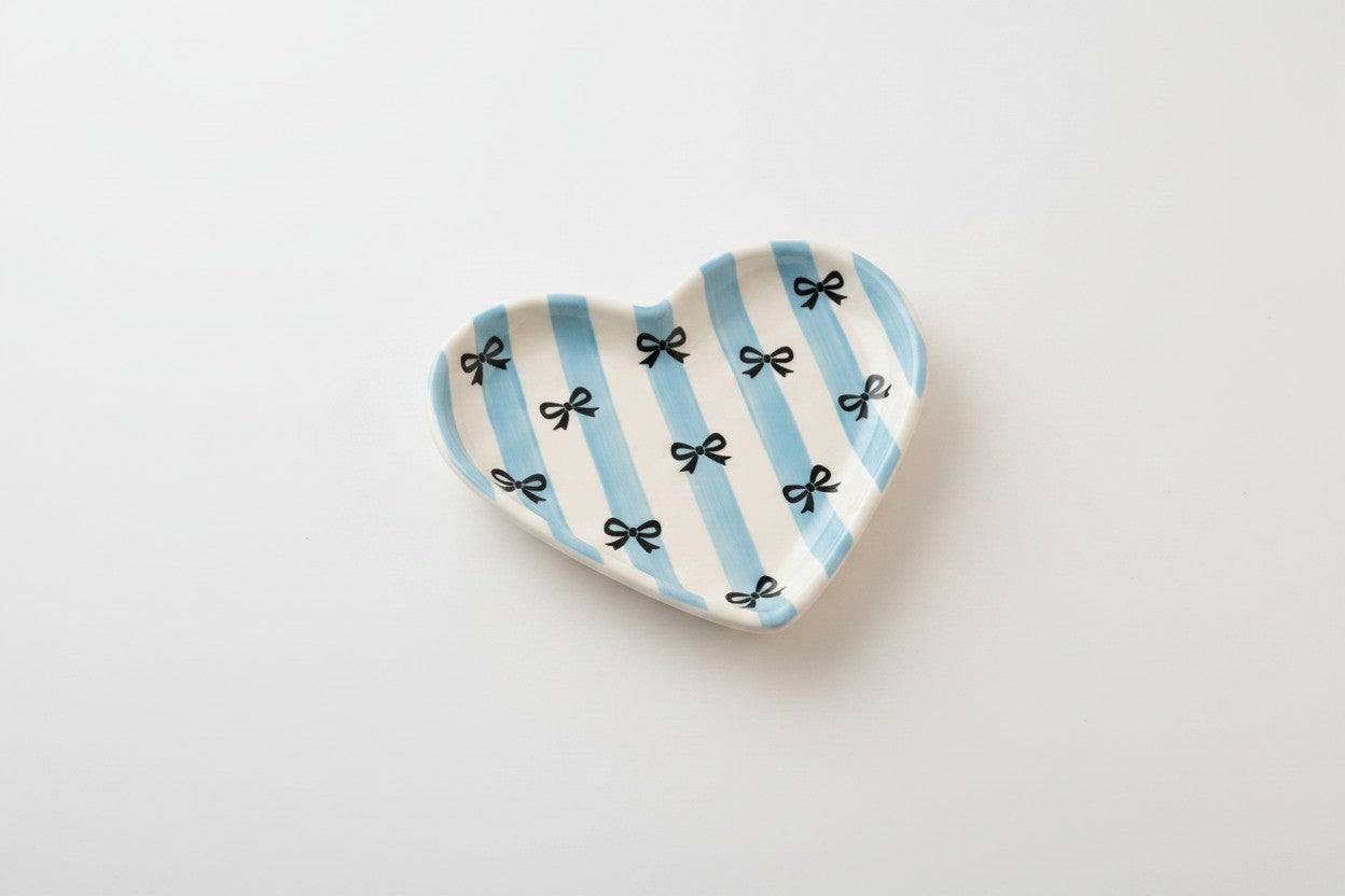 Sky Stripped Heart Tray