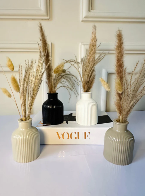 Ribbed vase