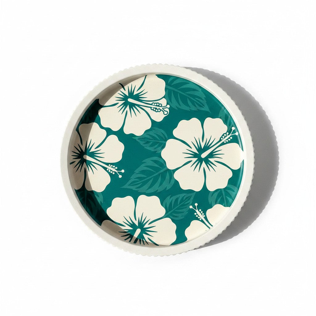 Hibiscus Round Tray