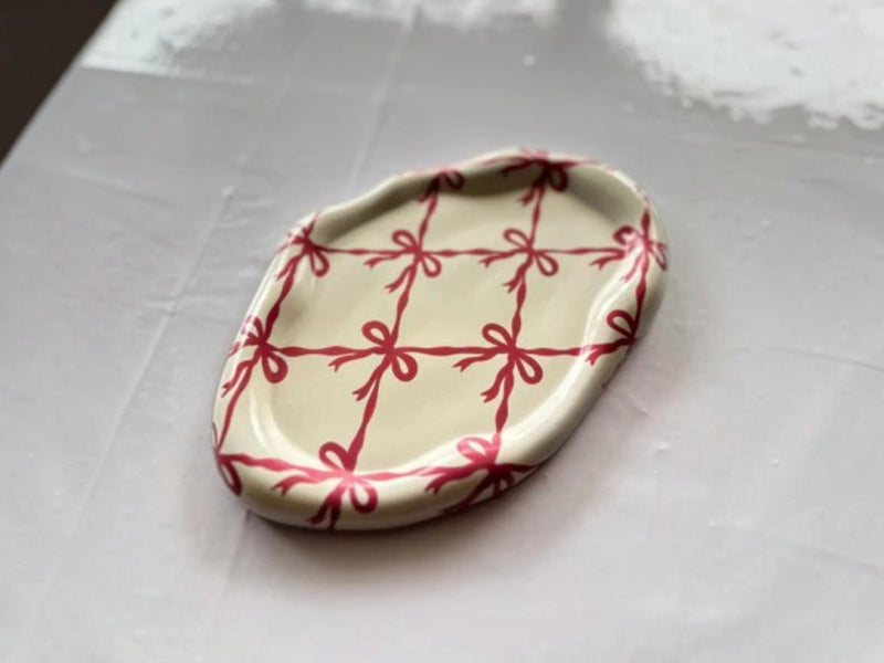 Pink Bow Cloud Tray